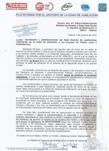 Carta jubilación anticipada.