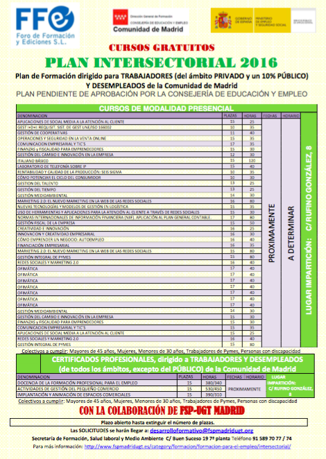 plan intersectorial 2016