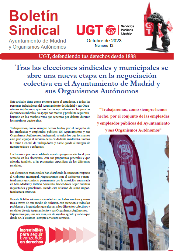 Boletín Ayto Madrid y OOAA